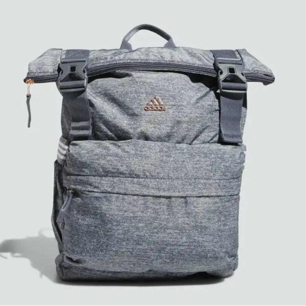 Adidas Purple-Gray and Rose Gold YOLA Fold Over Women’s Backpack